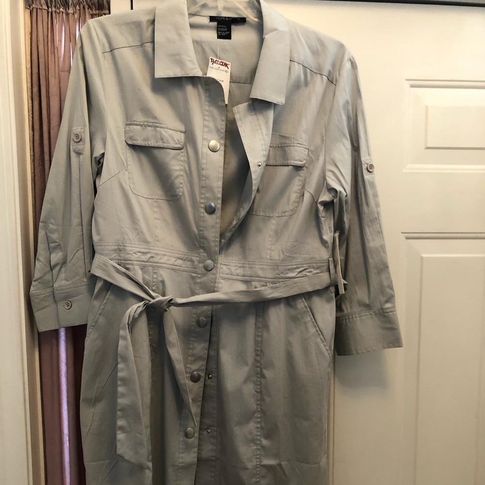 Grey shirt dress